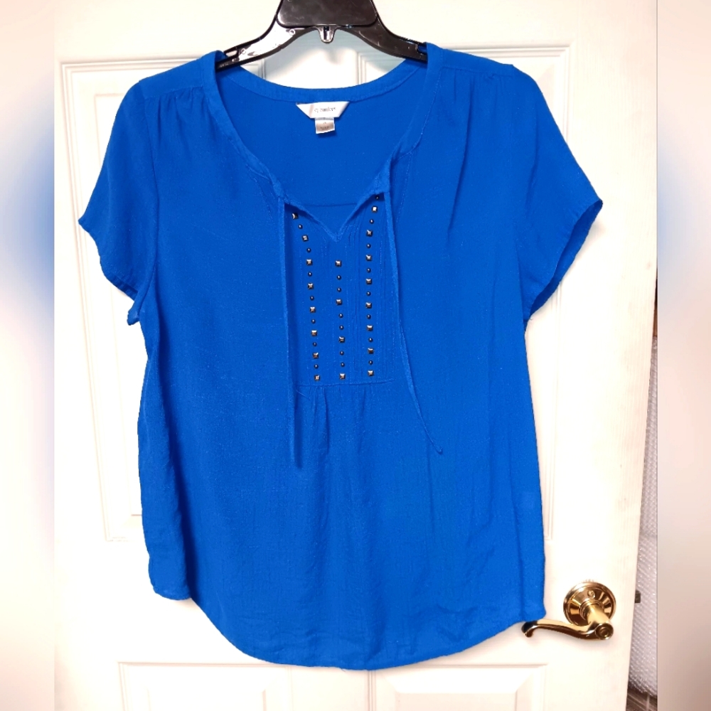 CJ Banks Top with Grommets on bodice